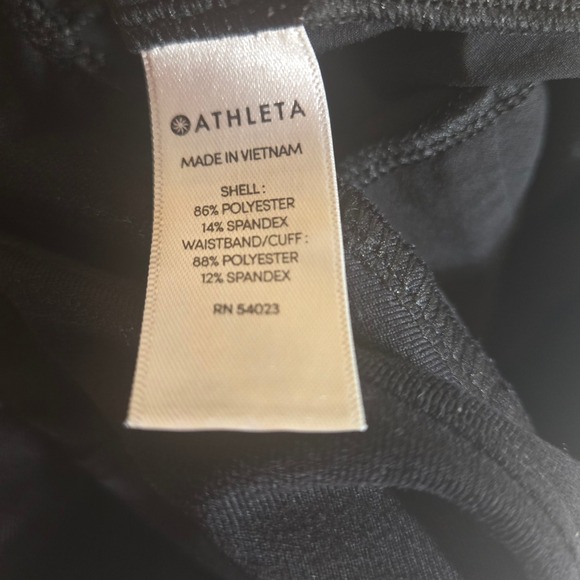 Athleta Black Jogger Pants Womens High Rise Zipped Pockets Athleisure Size 12T - Picture 3 of 6